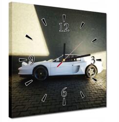 ZeSmakiem Órák 30x30 Fehér Ferrari (H10235Z_Z1AI_30x30cm AZ)