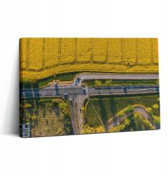 Wallfluent Vászonkép Előszobába Fa Kerettel Mező Drón Poznań (010030010150000075422)