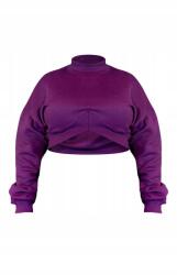 Prettylittlething T14105 Plt Rövid Lila Melegítő Pulóver Hosszú Ujjú Álló XL