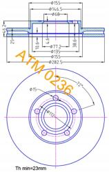 ATM Mikoda Tárcsa Ham. prz. vw 0236/ATM