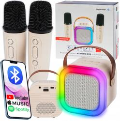  Karaoke Hangszóró 2 Mikrofon RGB2 Bluetooth Usb Sd Hordozható Mini Jack (RGB2)