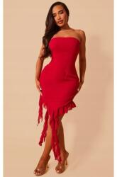 Prettylittlething Piros Fodros Ruha (36) (566976)