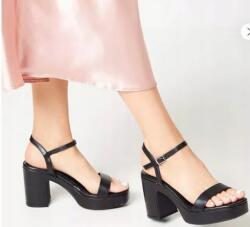  Fekete Szandál Nyitott Sima Platform Csíkos Oasis 39-ES (BAA09424)