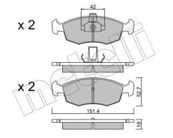 Metelli Fékbetét. fiat Albea 01-06 22-0274-3/MET