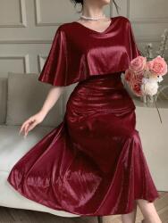 Dazy FC26103 Dazy Fémes Csillogó Ruha MIDI Elegáns (26) S