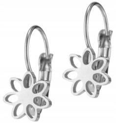  Ezüst Színű, Kis Fülbevaló, Sebészeti Acél, Boho Virágos, Lógós, Virág Díszítéssel (Kolczyki damskie delikatne urodziny)
