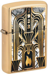 Zippo Brichetă Zippo 46585 Art Deco Flame Logo (46585) Bricheta