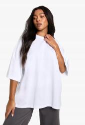 Boohoo XC24111 Boohoo Fehér Pamut Oversize Póló (35) XXL
