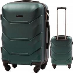 Wings Unlimited Kis bőrönd, 4 kerék, kézipoggyász, ABS, 38L (MGN01-S-D.GREEN)