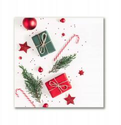 Tulup Vászonkép canvas 50x50 Ajándék Édességek Karácsonyi gömbök (ock-50x50-230490120)