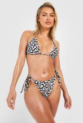 Boohoo EC16122 Boohoo Kötött Bikini Felső Geometrikus Mintával L