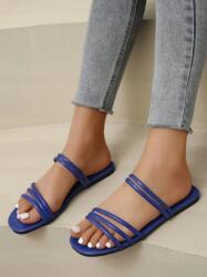 Shein Női Flip-flop Papucs Kék Csíkos Basic 39 Eca (9913614)