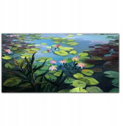 Coloray Vászonkép Tó virág levelek virágok 100x50 (010030010010000018591)