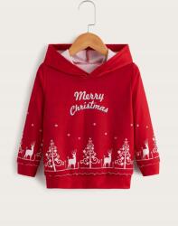 Shein CC33222 Shein Karácsonyi Kapucnis Pulóver Nyomott Mintával 100