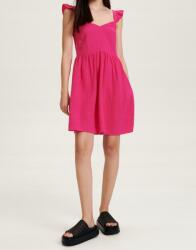 Reserved LC85211 Ruha Térdig Érő Pamut Fodros Nyakkivágással V Xs