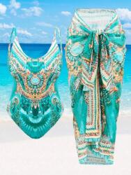 Shein LC35211 Shein Mintás Fürdőruha Szett Szoknya (38) 46