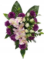 MartineX Lila Szív Alakú Nád, Sírdísz Szív Alakú Emlékműhöz (Stroik wiązanka sztuczna)