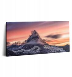 Wallfluent Vászonkép Ökológiai Az Ágy felett Magányos Hegy Naplementekor (010030010010000276823)