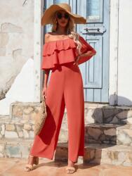 Shein XC36312 Shein Nyári Overál Nyitott Fodros Vállakkal XL/XXL