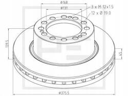 PE Automotive Peters 066.253-00A Féktárcsa (1db)