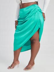 Shein CC55107 Shein Aszimmetrikus Szatén Szoknya Drapériával 50