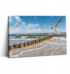 Wallfluent Canvas Vászonkép Ökológiai Konyha Madár a tengernél 30x20 cm (010030010150000001025)