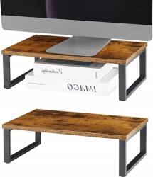 Monitortartó állvány, 2 db-os laptop állvány, 40x23, 5x12cm, vintage (RMM01)