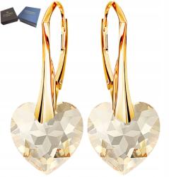 Mennica Świdnicka Fülbevaló Arany Ezüst 925 Lógó Ajándék Szív Hosszú Angol Kapcsos