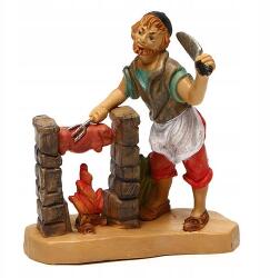 Włoska Betlehem figura 'Szakács süti a malacot'- 10cm magas figurákhoz (11144-40)