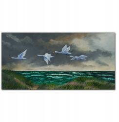 Coloray Vászonkép Tenger ég madarak hattyúk 100x50 (010030010010000018589)