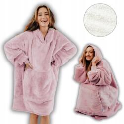 Comfy Moment Kocobluza Pink #Pink - vastag bolyhos sherpa oversize (Koc bluza 2w1 Lotos oversized Futrzak)