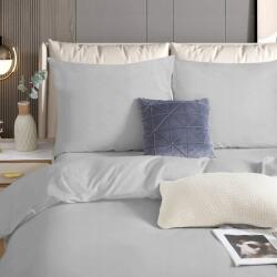 Spod Igły i Nitki Egyszínű Szatén Ágyneműhuzat Garnitúra 100% Pamut Lengyel Szürke *200/220 (POŚCIEL KOMPLET 220X200 BAWEŁNA SATYNOWA)