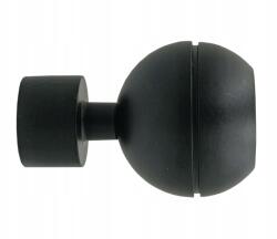 ESTAdeco Függönykarnis végzáró fi 19 mm kerek Optic szett 2 db Fekete Matt