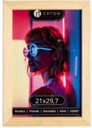 Ertom Fa fényképkeret oklevél A4 21x29, 7 természetes üveg modern (ALPINA 21x29,7 RAMKA Natural)