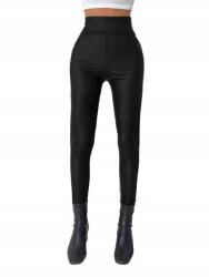 Shein Fekete Viaszos, Magas Derekú, Magas Derék Casual Leggings 38 M__M