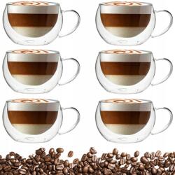 MG Home 6x Thermo Pohár Füllel 300ML Tea Kávéscsésze Ajándék Szett (RENZA 300 x6)