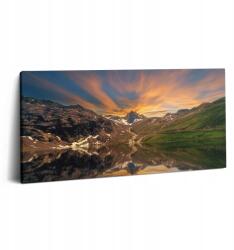 Wallfluent Vászonkép Nyomtatott Konyha Hegyi tó és naplemente (010030010010000276830)