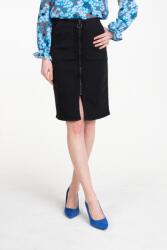 ICHI Fekete farmer szoknya, Size 38, pamut, magasított derék (391204)