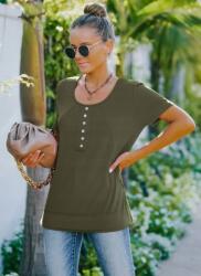 Shein Póló Zöld Elasztikus Basic 44 XXL Eda