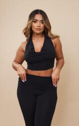 Prettylittlething Fekete Nyakba Akasztható Felső Nyitott Hát Sima Rövid Prettylittlething 42