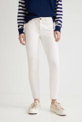 Desigual Krémszínű 7/8-OS Cső Farmernadrág, Size 44 (22SWDD04_1000)