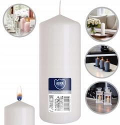 AURA Gyertya Henger Fehér Illatmentes Bispol Gyertya 15 cm x 6 cm 48h (ŚWIECA WALEC BIAŁA PIEŃKOWA ŚWIECA 15x6 48h)
