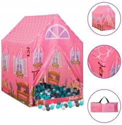 vidaXL Játszósátor 250 labdával, rózsaszín, 69x94x104 cm (8720287065555)