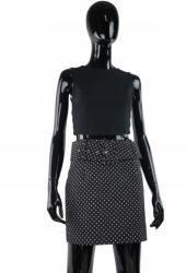 Silvian Heach fekete pöttyös szoknya övvel, Size XS, poliészter, mini, bélelt (397315)