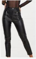 Prettylittlething Pretty Fekete Bőrszerű Nadrág 34-ES - allegro - 3 190 Ft