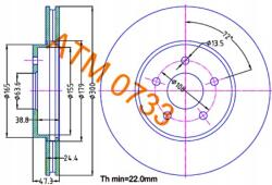 ATM Mikoda Tárcsa Ham. prz. ford 0733/ATM