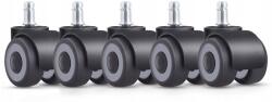  5 db Gumi Kaucsuk Kerekek fotelhez, csapágyazott forgószékhez (Ziswin7541295)