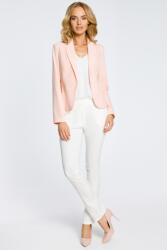MOE Női Blézer Ágytakaró Klasszikus Cipzáras Rózsaszín 36-OS (M030-pudrowy)
