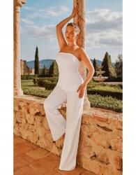 Prettylittlething Fehér Cipzáras Nadrág (36) (565245)