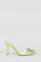  Lime Elegáns Strassz Díszítés Magassarkú Cipő Karenmillen 37-ES (BKK07898)